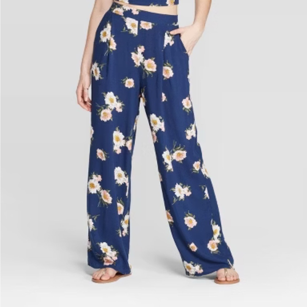 Xhilaration Women's Floral Print Palazzo Pants (811)